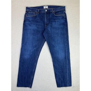 AGOLDE Jeans Mens 38x30 Blue Medium Wash Hero Cut Off Regular Tapered Denim